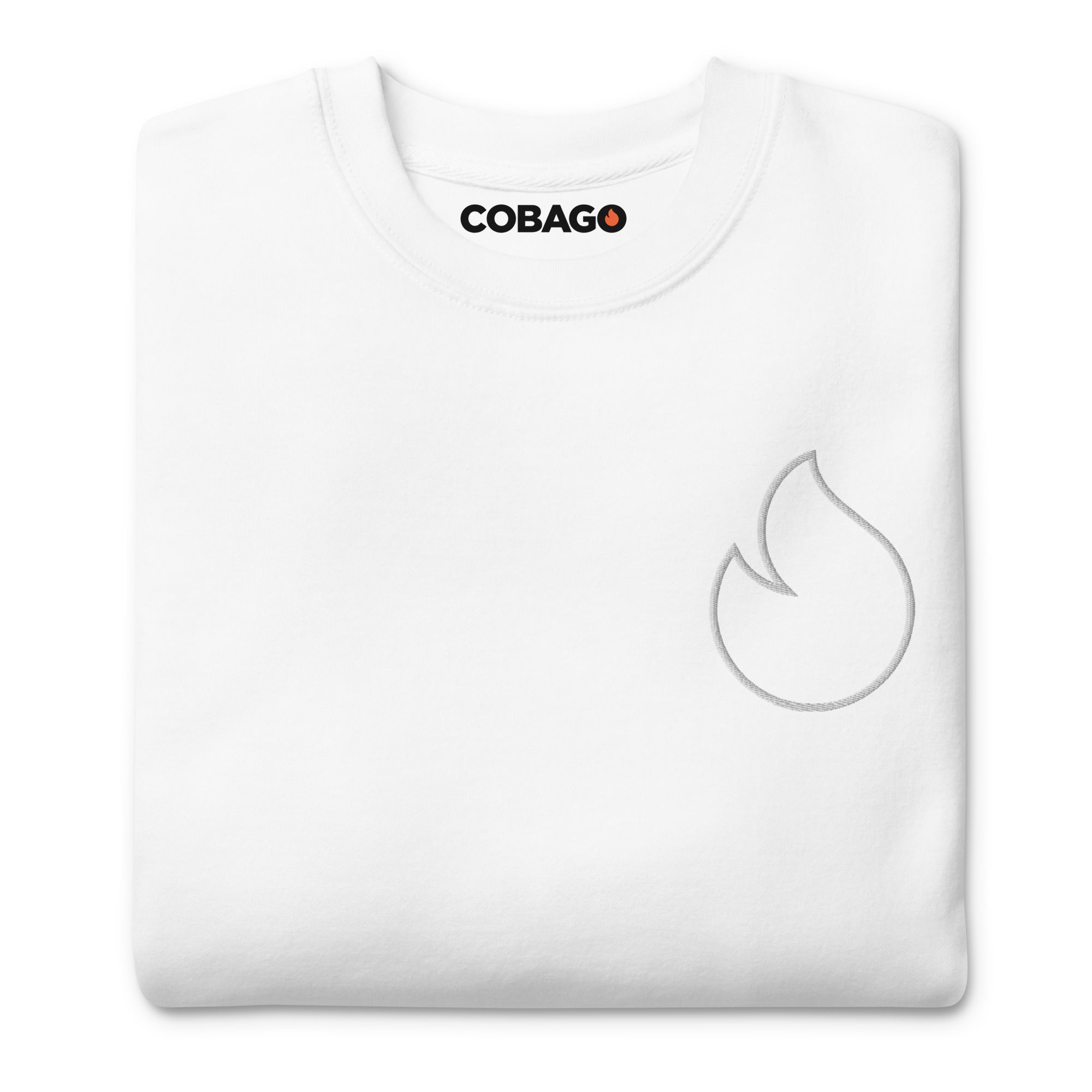 Embroidered White Stroke Candela Unisex Premium Sweatshirt