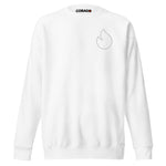 Embroidered White Stroke Candela Unisex Premium Sweatshirt