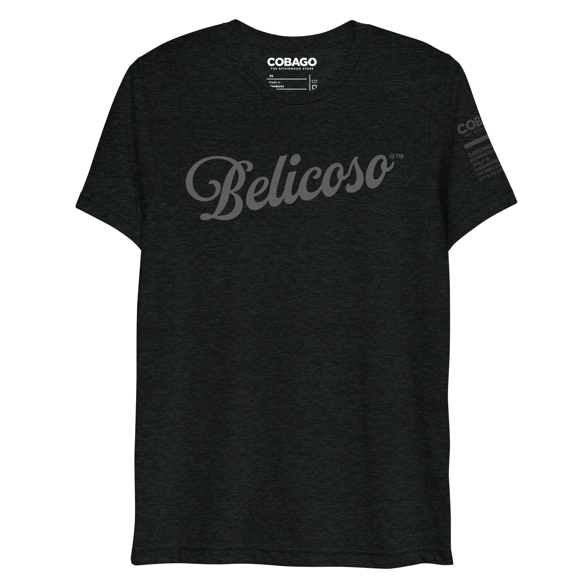 Belicoso Charcoal Tri-blend Black Short sleeve t-shirt