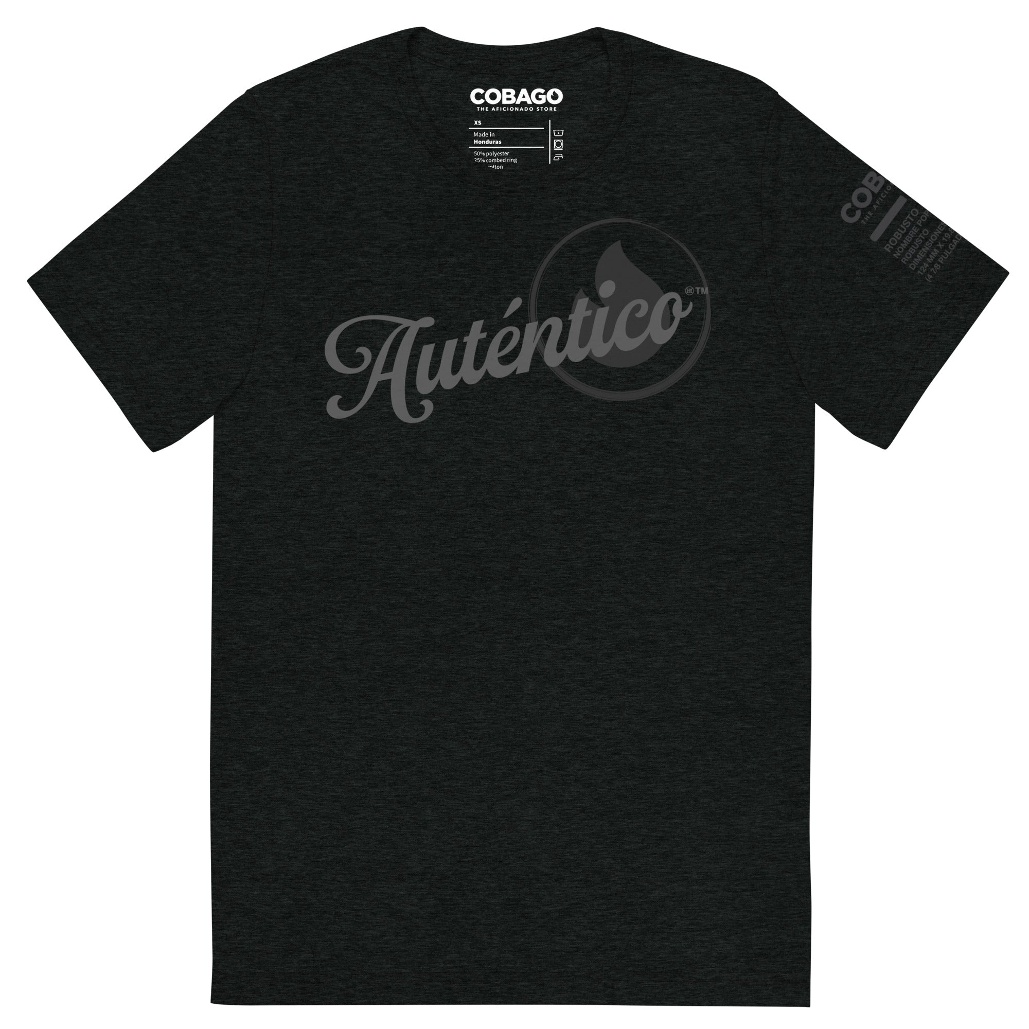 Autentico Black Charcoal Tri-blend Short sleeve t-shirt