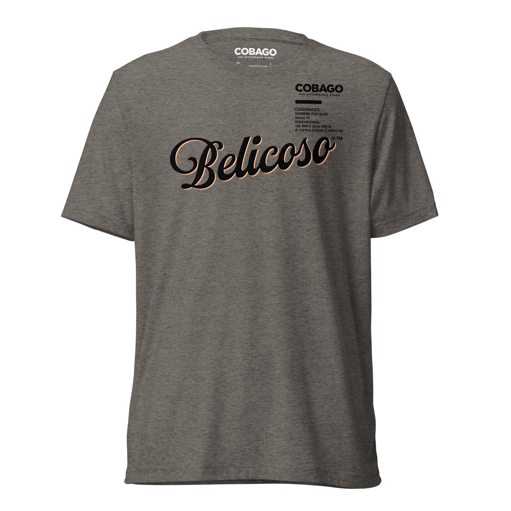 Belicoso Gray Tri-blend Short sleeve t-shirt