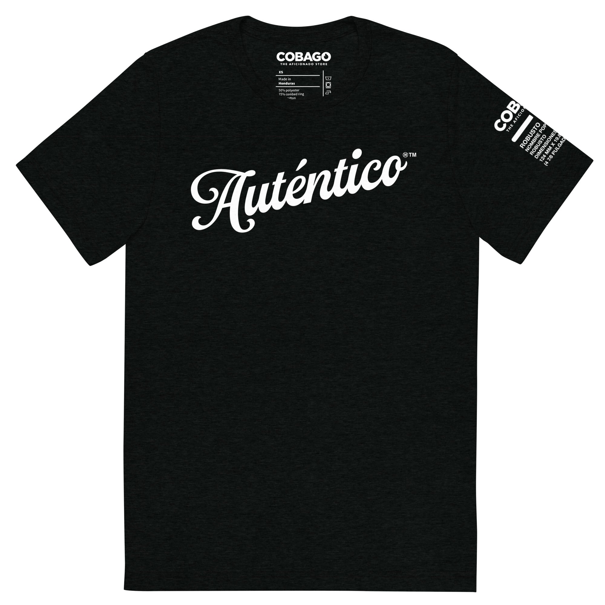 Autentico Solid Black Short Sleeve T-shirt