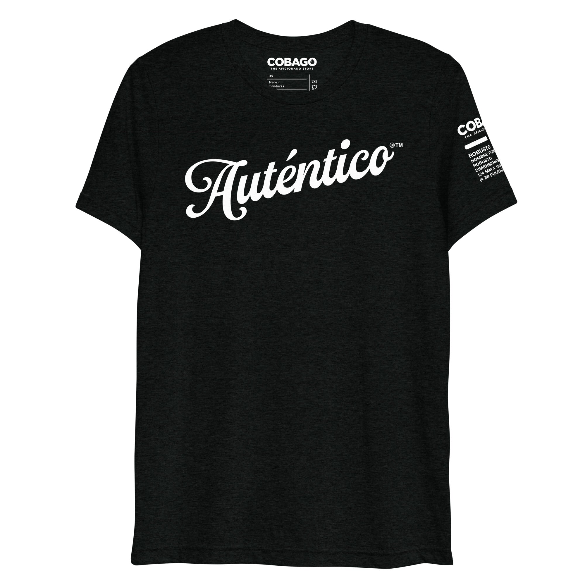 Autentico Solid Black Short Sleeve T-shirt