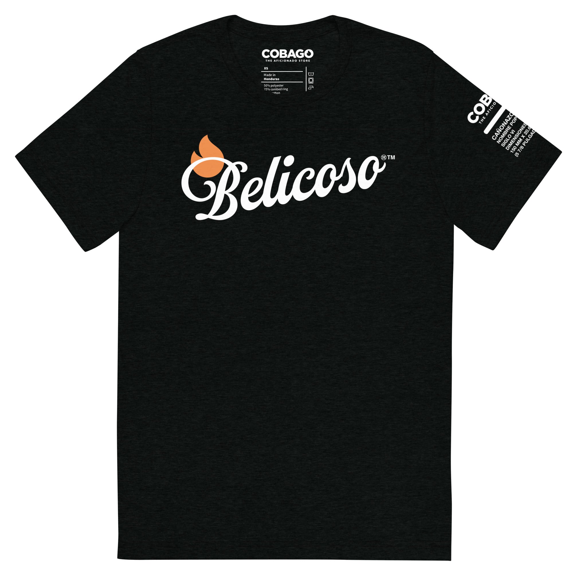 Belicoso Solid Black Tri-blend Short sleeve t-shirt