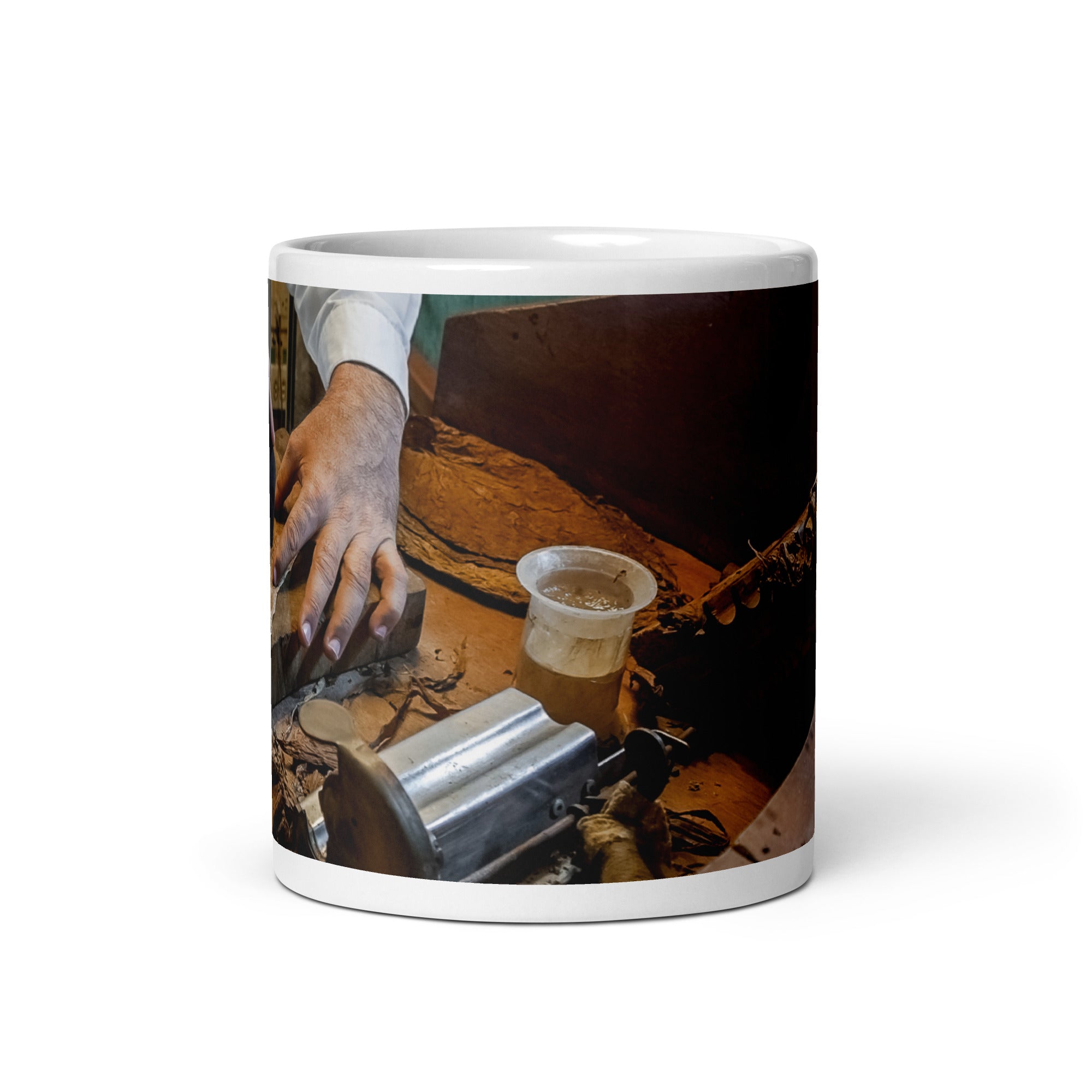 Crafting (torcedor) White glossy mug