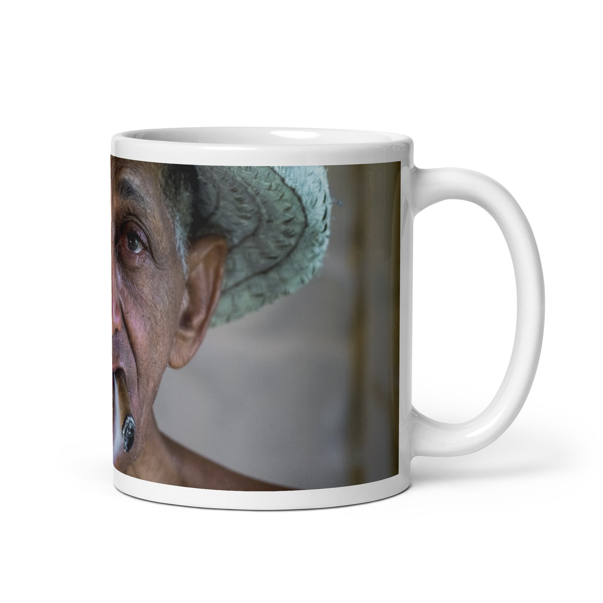 Enjoy. (veguero) White glossy mug