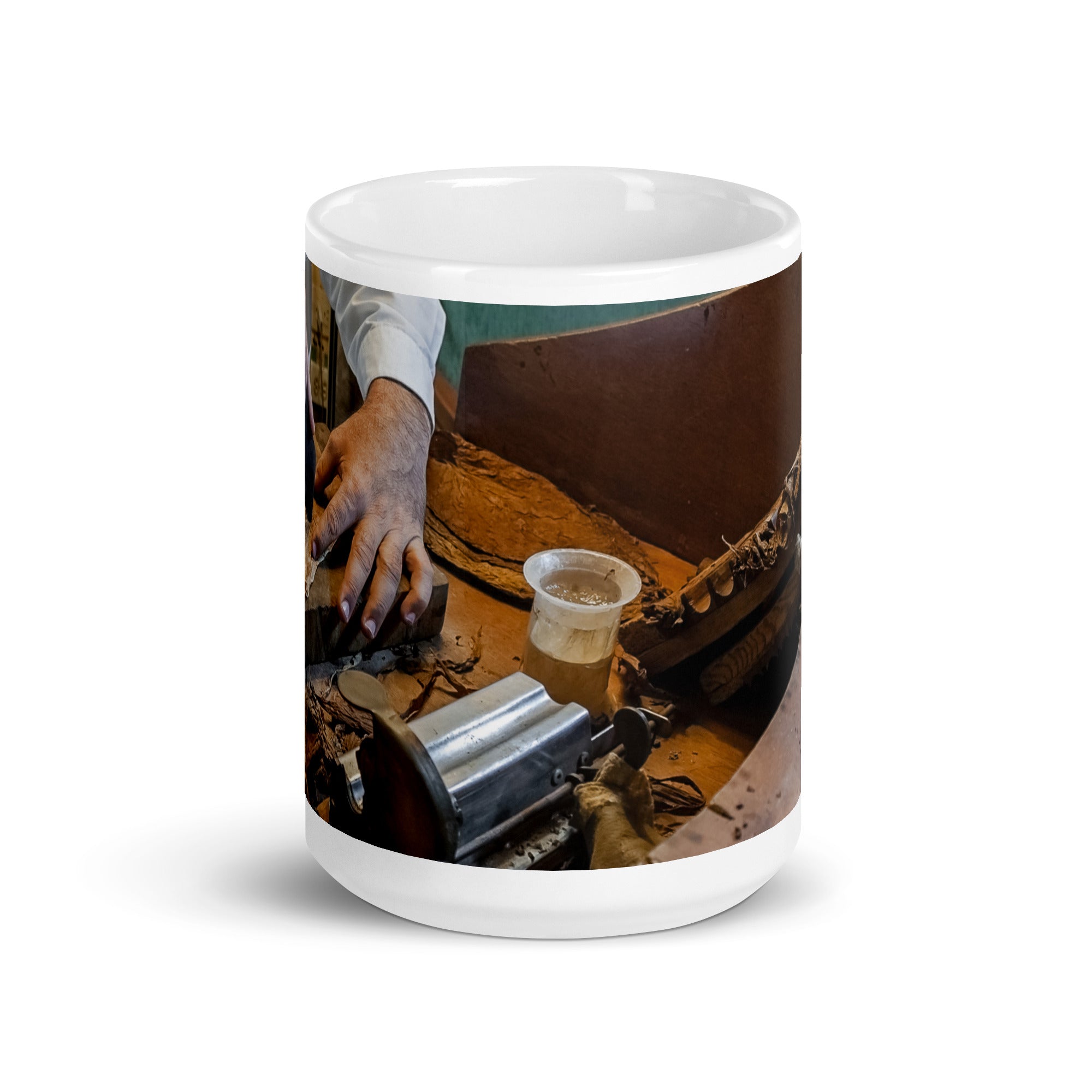 Crafting (torcedor) White glossy mug