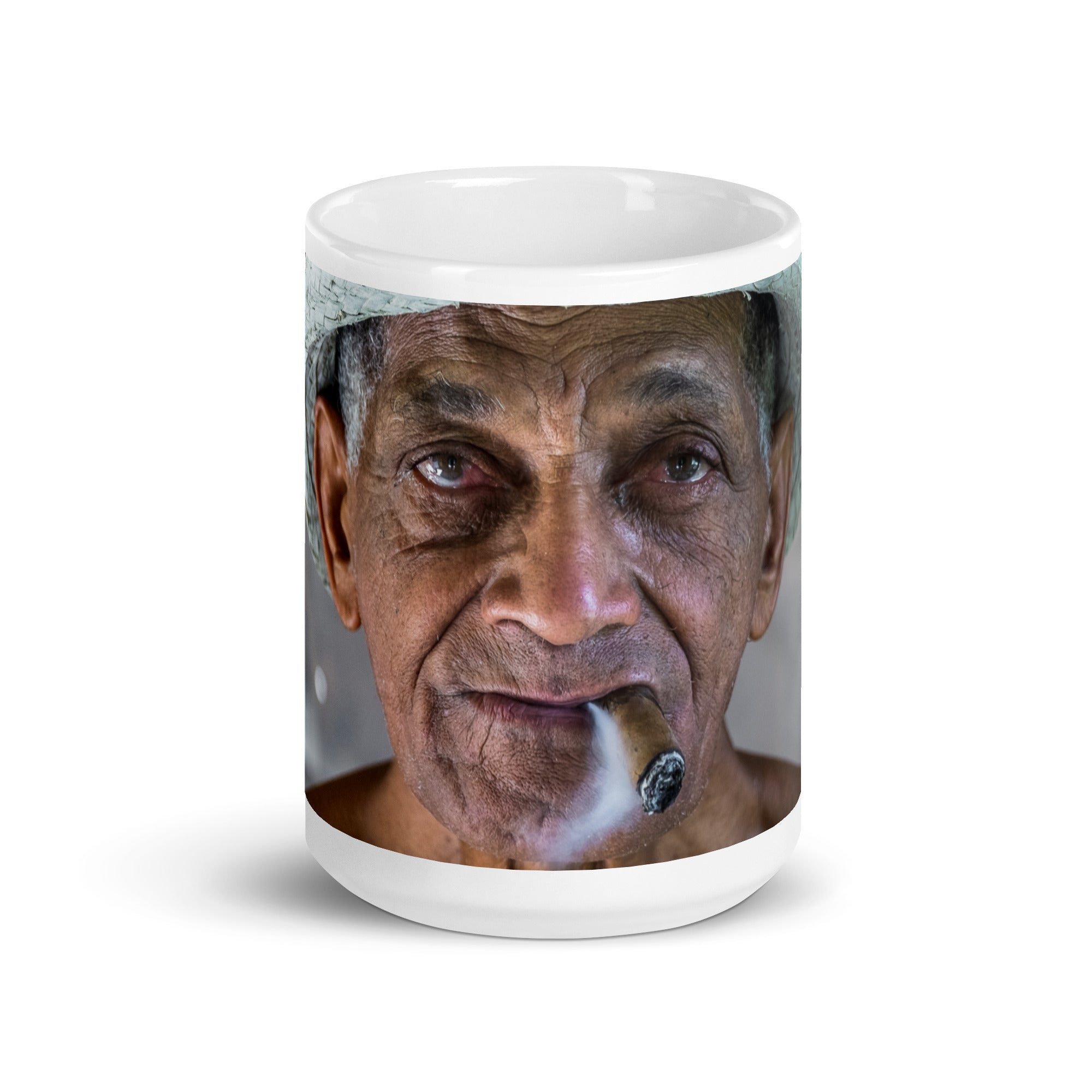 Enjoy. (veguero) White glossy mug