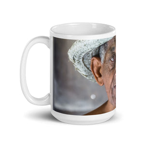 Enjoy. (veguero) White glossy mug