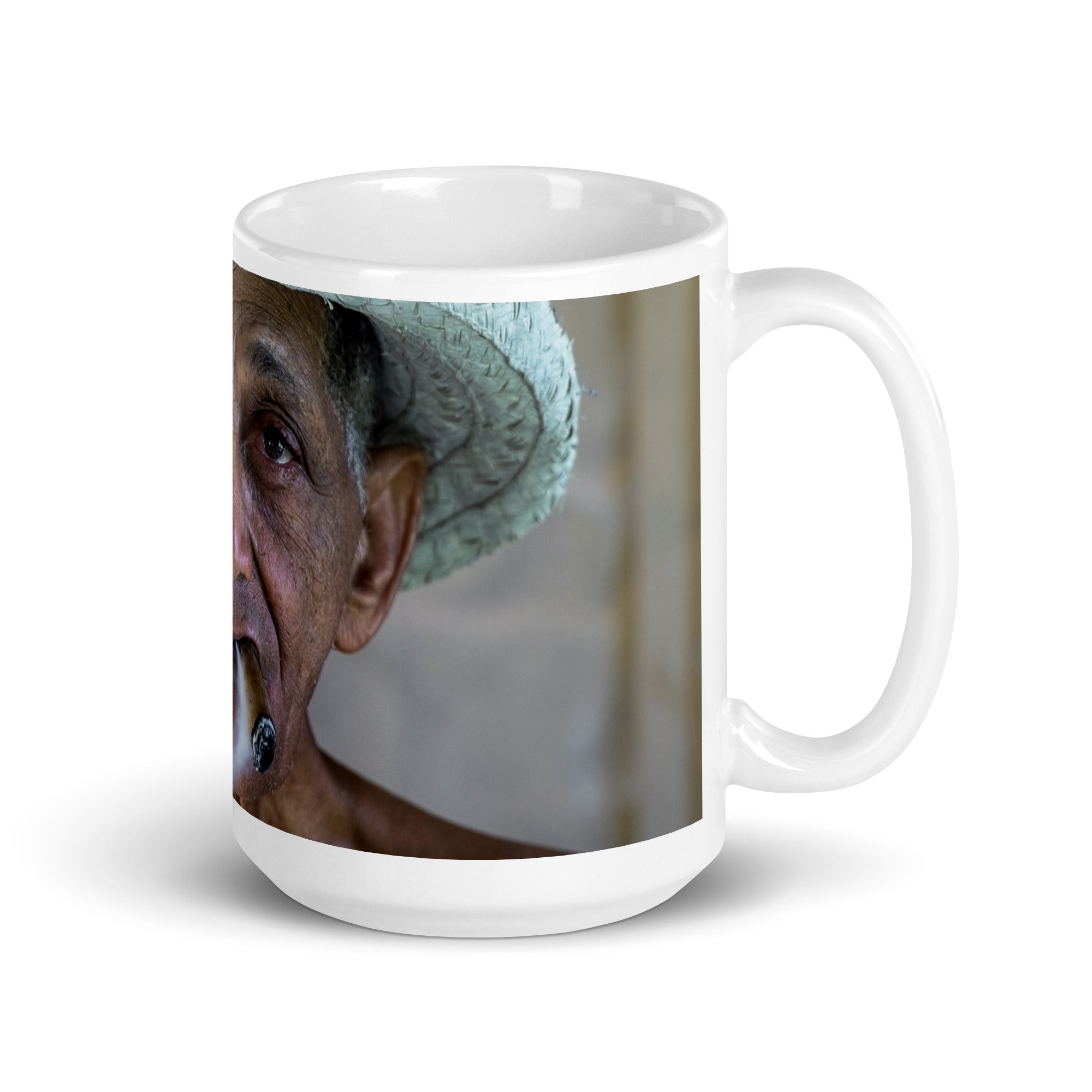 Enjoy. (veguero) White glossy mug