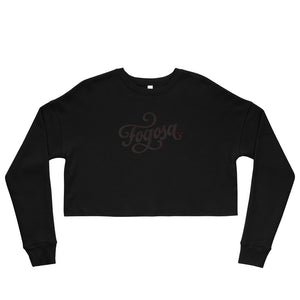 Embroidered Fogosa Crop Sweatshirt