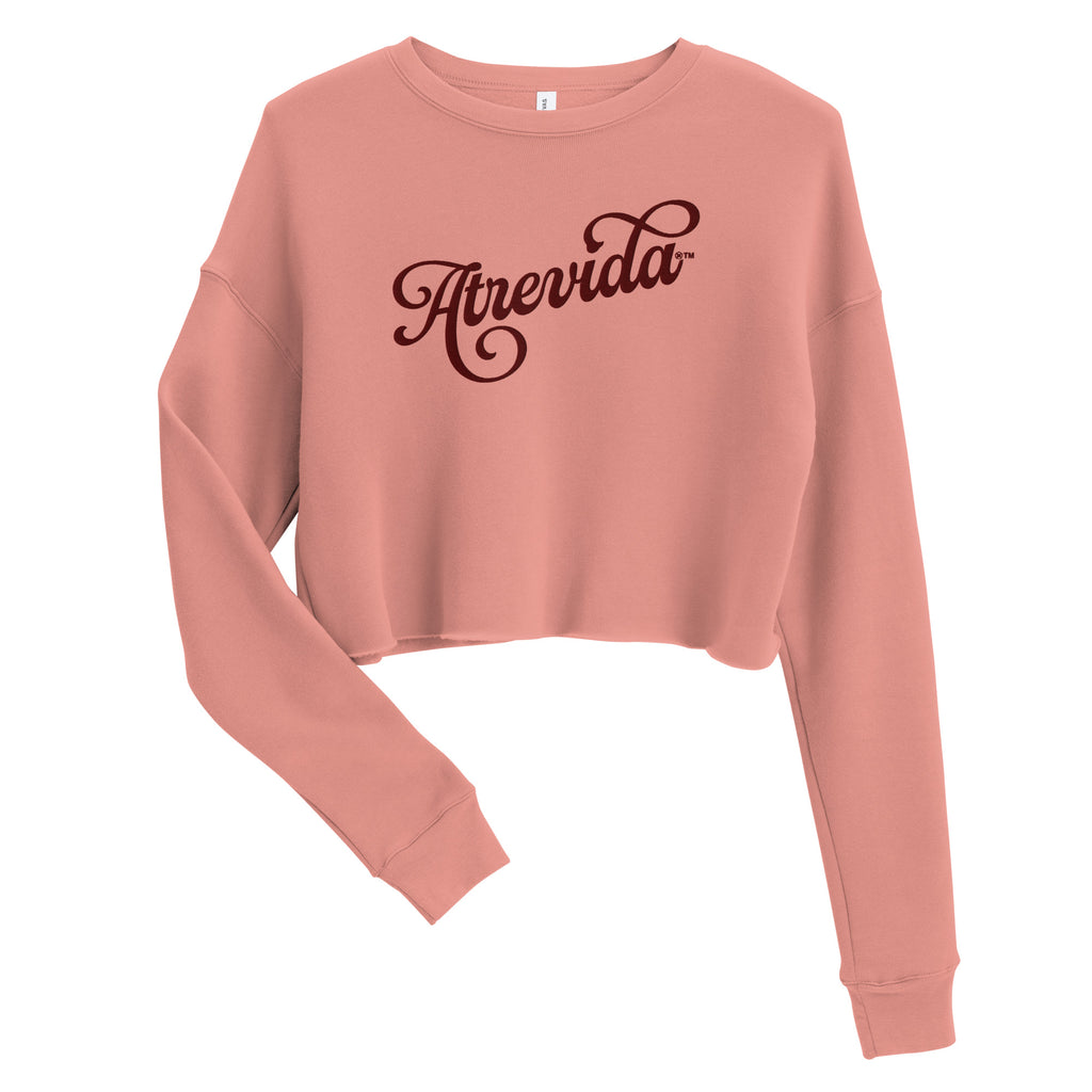 Embroidered Atrevida Crop Sweatshirt