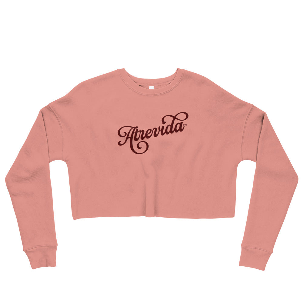 Embroidered Atrevida Crop Sweatshirt