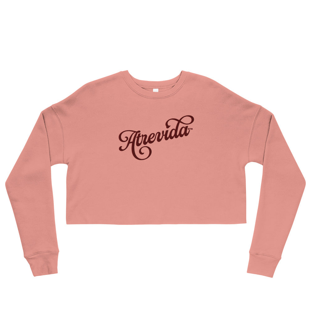 Embroidered Atrevida Crop Sweatshirt