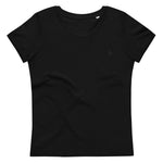 Embroidered Black Candela Women's fitted eco tee