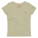 Embroidered Orange Candela Women's fitted eco tee