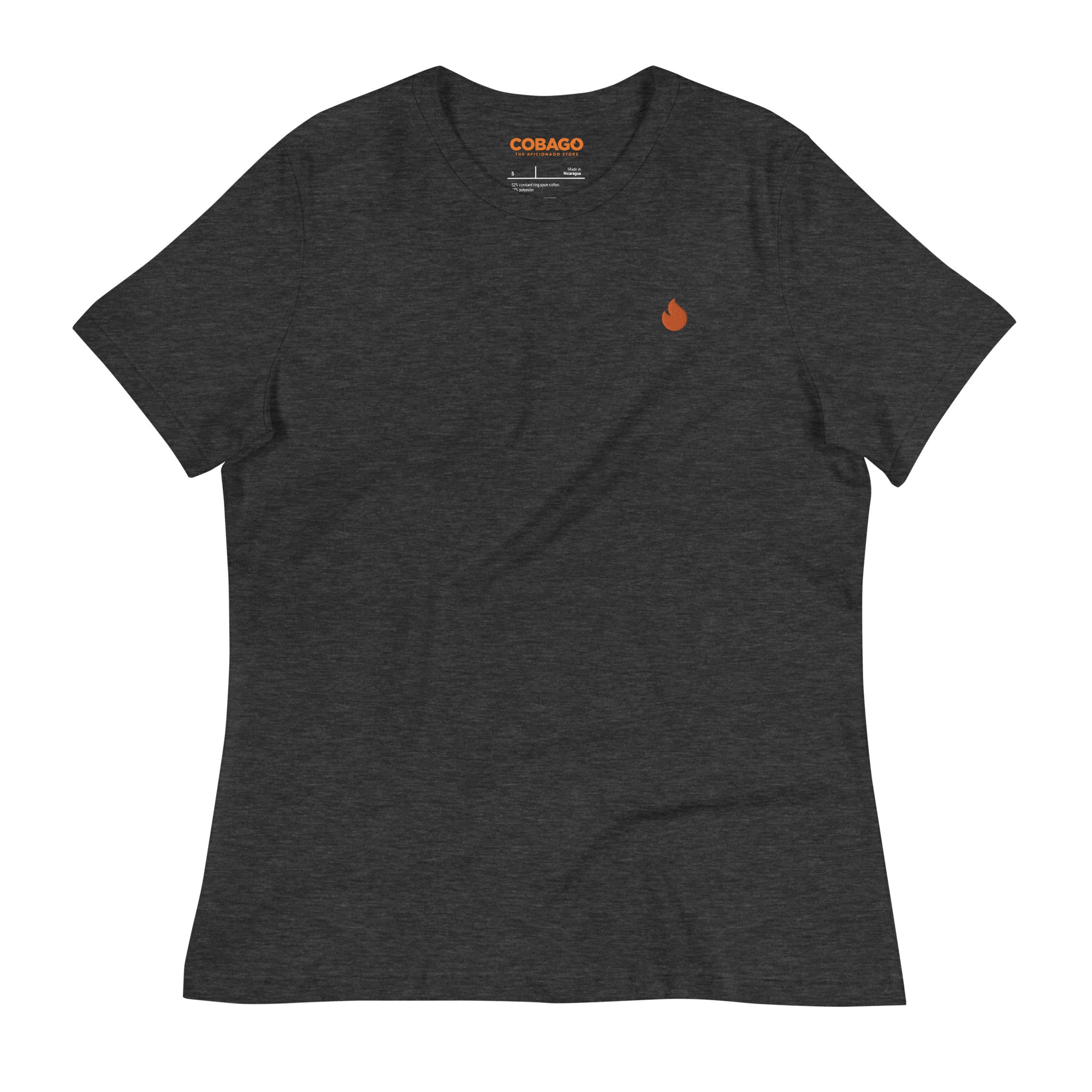 Embroidered Orange Candela Women's Relaxed T-Shirt