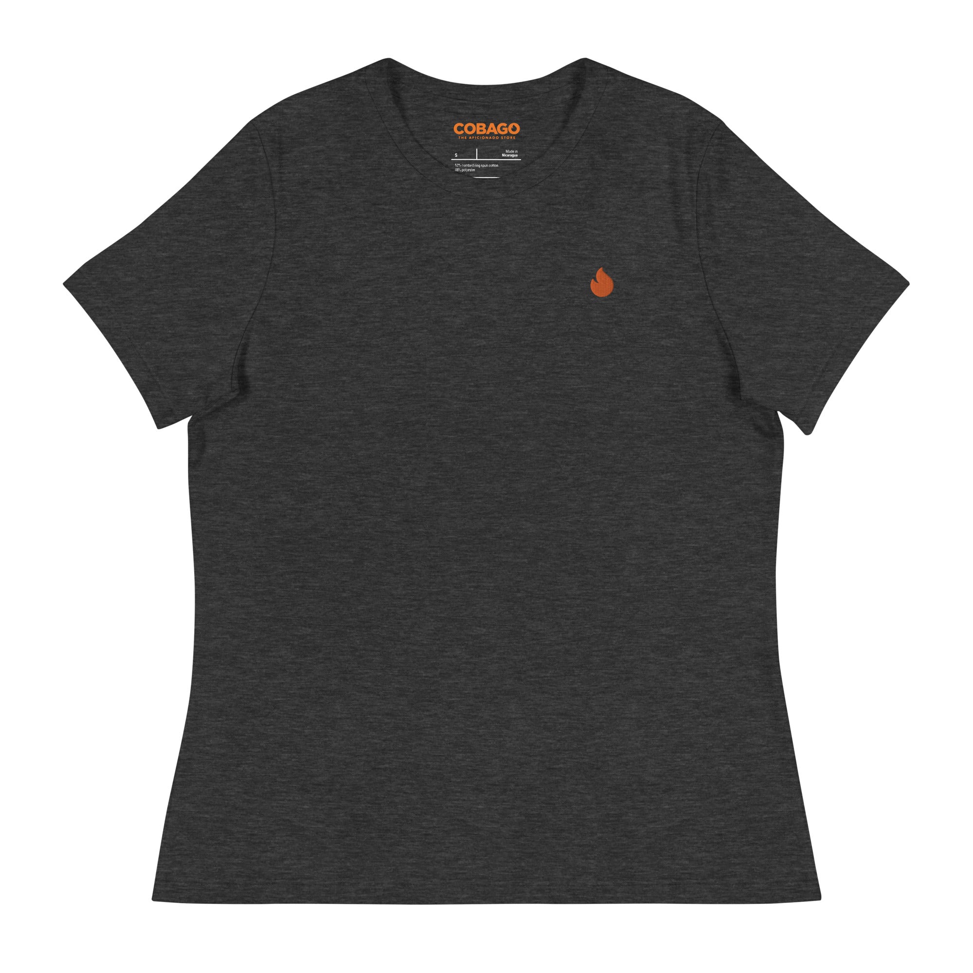 Embroidered Orange Candela Women's Relaxed T-Shirt