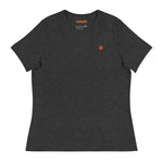 Embroidered Orange Candela Women's Relaxed T-Shirt