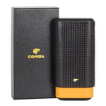 Black and Yellow Travel Leather Case Holds 3