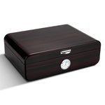 Elegant Piano Finish Vintage Humidor with Hygrometer Humidifier