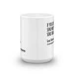 White Mug. Quote 5 Money