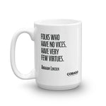 White Mug. Quote 6. Vices