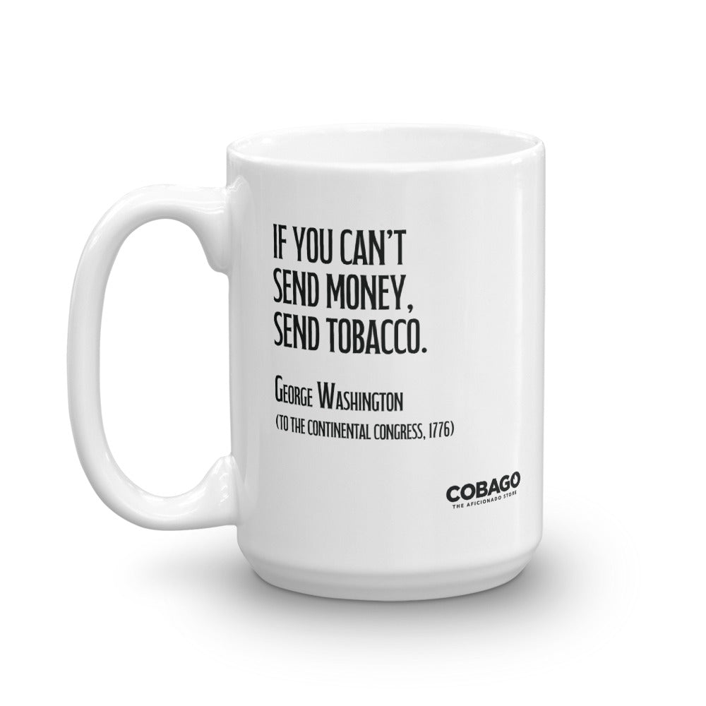 White Mug. Quote 5 Money