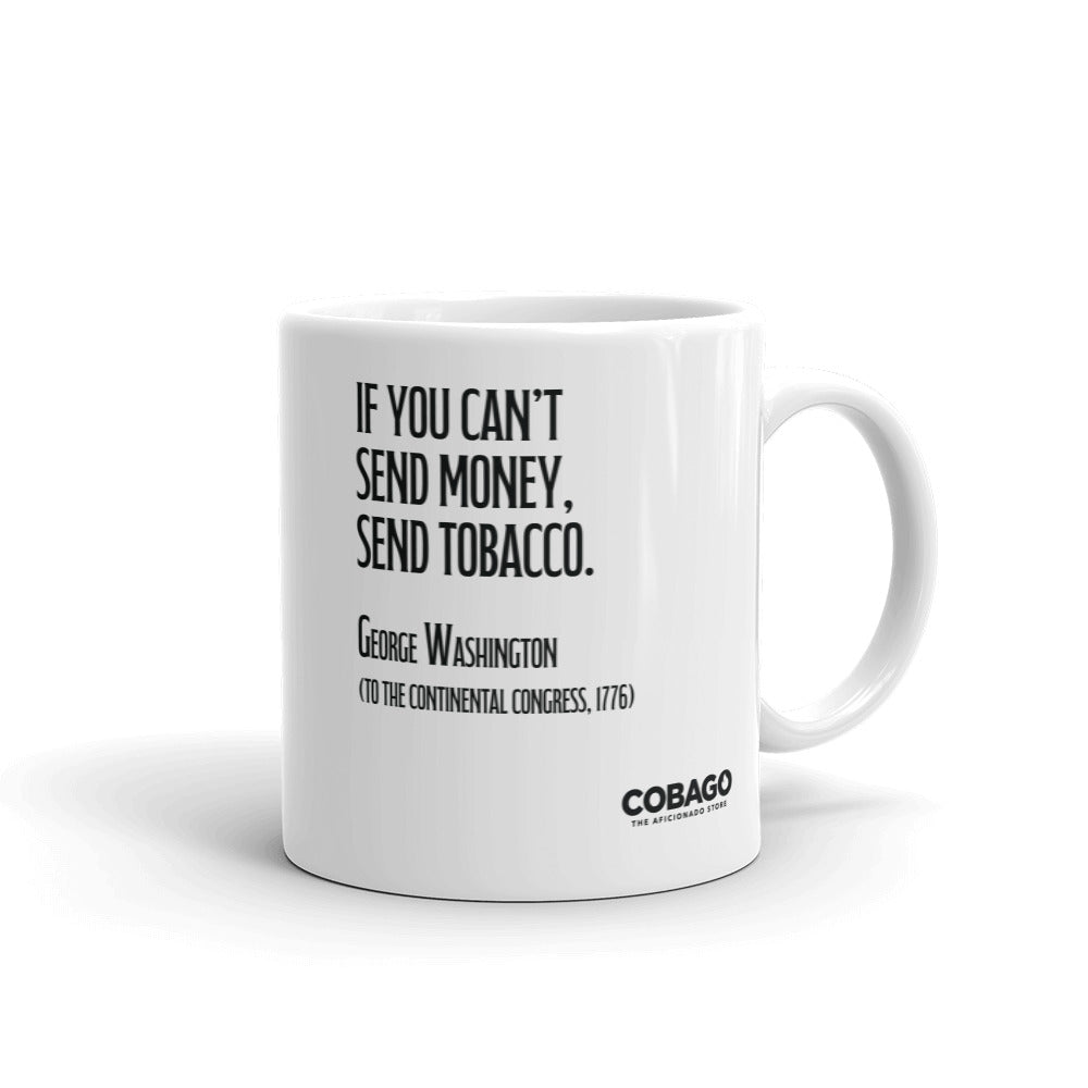 White Mug. Quote 5 Money