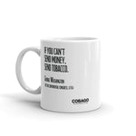 White Mug. Quote 5 Money