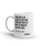 White Mug. Quote 1. Box Scores