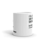 White Mug. Quote 5 Money