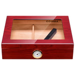 Portable Cigar Humidor Set with Humidifier and Hygrometer