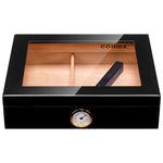 Portable Cigar Humidor Set with Humidifier and Hygrometer