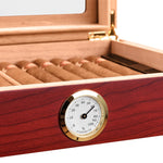 Portable Cigar Humidor Set with Humidifier and Hygrometer