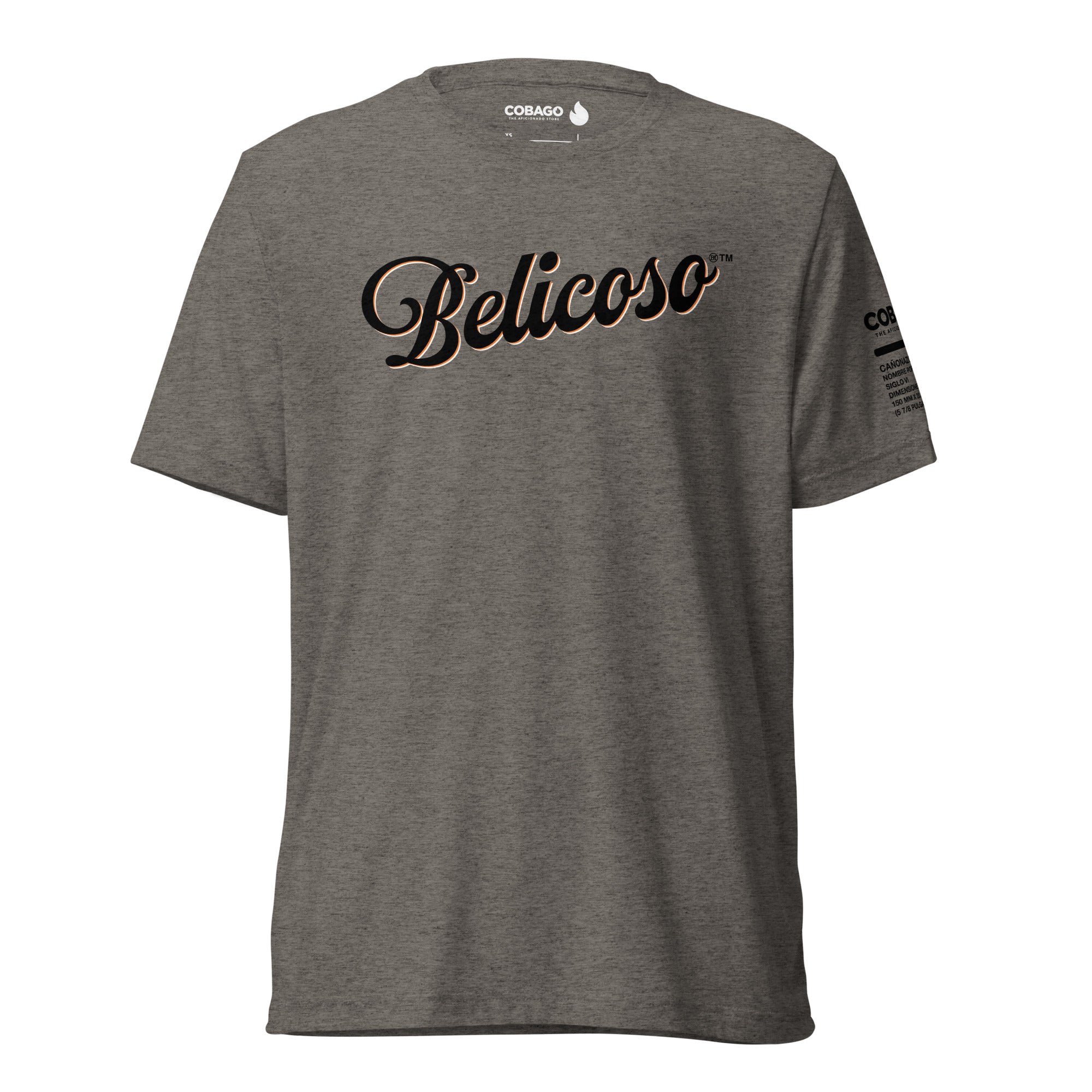 Belicoso Gray Tri-blend Short sleeve t-shirt