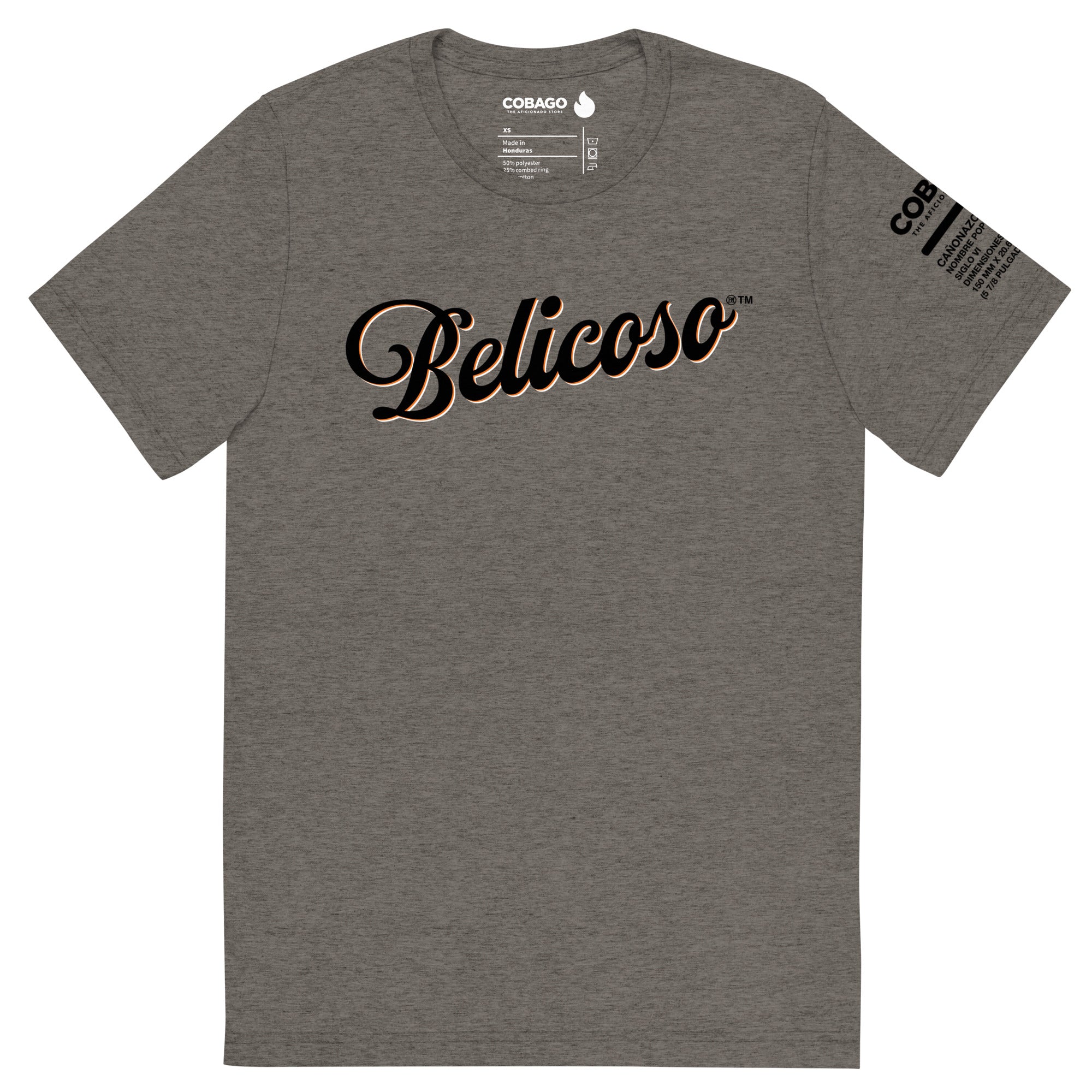 Belicoso Gray Tri-blend Short sleeve t-shirt