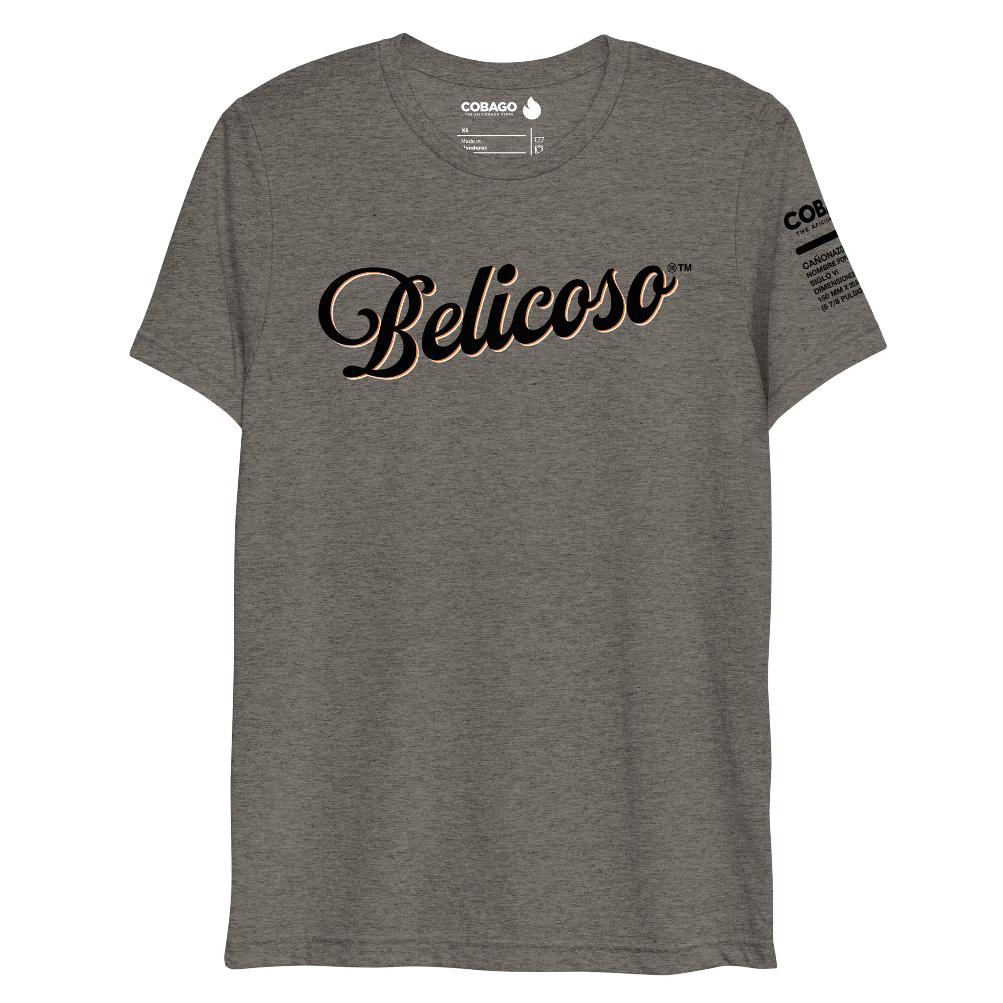 Belicoso Gray Tri-blend Short sleeve t-shirt